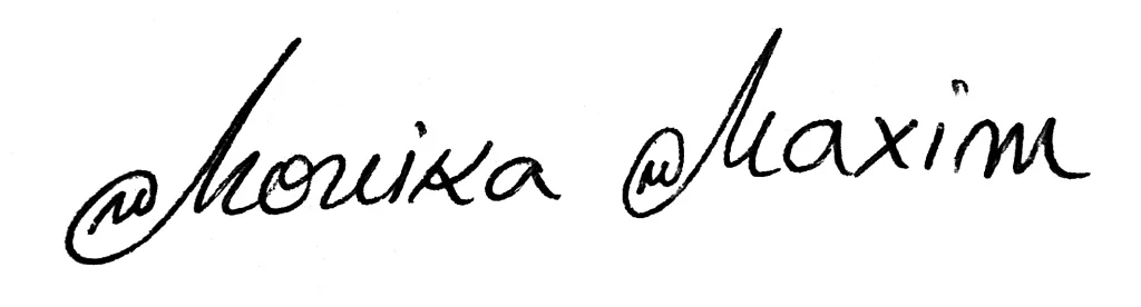 Firma de Monika Maxim